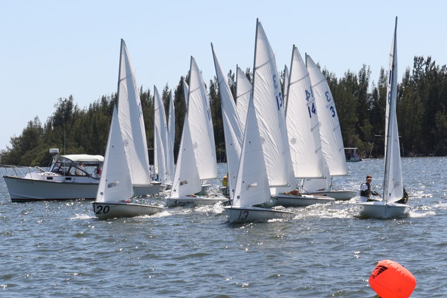 Sail boats on the water Sail boats on the water